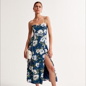 Abercrombie and Fitch Floral Camille Midi Slip Dress